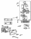 Carburetor Air Cleaner Grp Diagram and Parts List for 110782-0051-01  Briggs and Stratton Engine